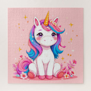 Puzzle Unicornio de dibujos animados lindo fantasía mágic
