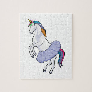 Puzzle Unicornio en ballet con falda