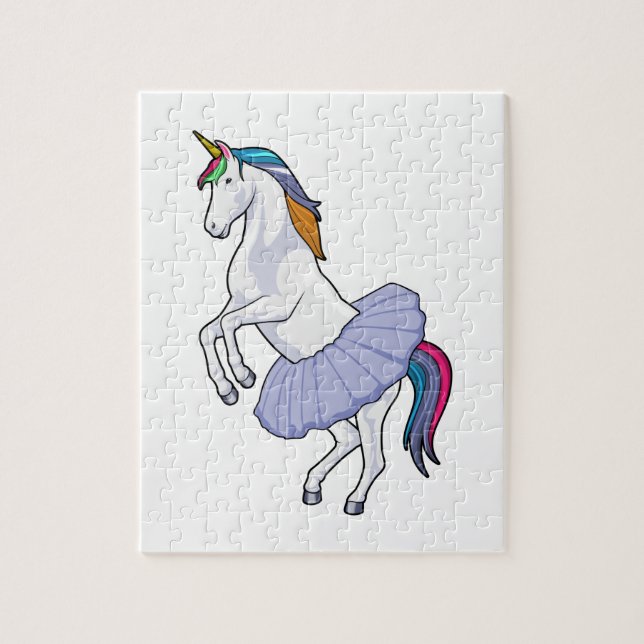 Puzzle Unicornio en ballet con falda (Vertical)