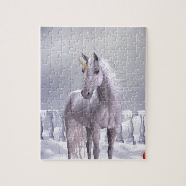 Puzzle Unicornio en la Nieve (Vertical)