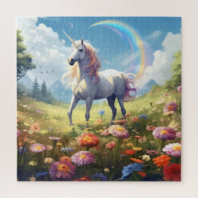 Puzzle Unicornio en la pradera (Vertical)
