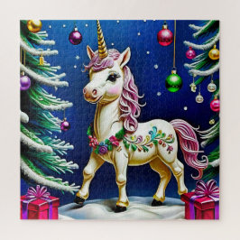 Puzzle unicornio en navidades