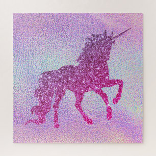 Puzzle Unicornio glitteer abstracto de moda
