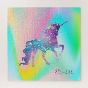 Puzzle Unicornio holográfico ombre abstracto