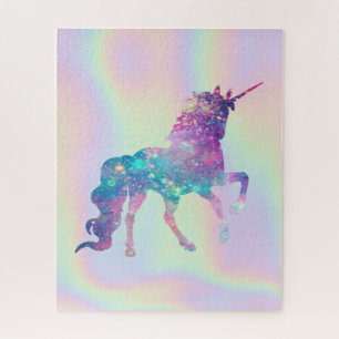 Puzzle Unicornio Holográfico Ómbre Abstracto de Moda