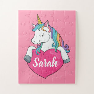 Puzzle Unicornio Lindo Nombre Personalizado