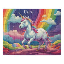 Unicornio mágico personalizado y arcoiris