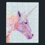 Puzzle Unicornio místico<br><div class="desc">Místico Unicornio I de Victoria Borges. Un unicornio rosa y violeta con pinceladas parecidas a un pincel.</div>