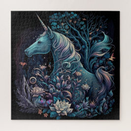 Puzzle Unicornio místico - Bosque de fantasía