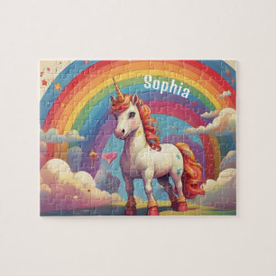 Puzzle Unicornio personalizado retro
