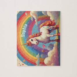 Puzzle Unicornio personalizado retro