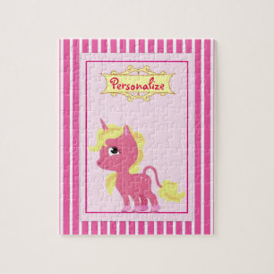Puzzle "Unicornio rosado "