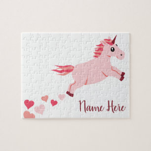 Puzzle Unicornio rosado del corazón de Rubor