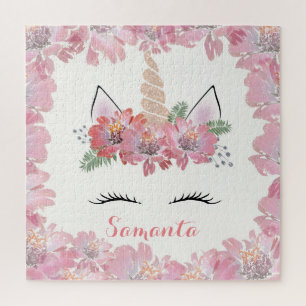 Puzzle Unicornio, Unicornio Face, personalizada, femenina
