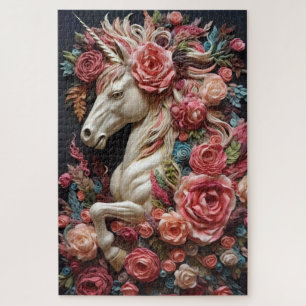 Puzzle Unicornio y Rosas