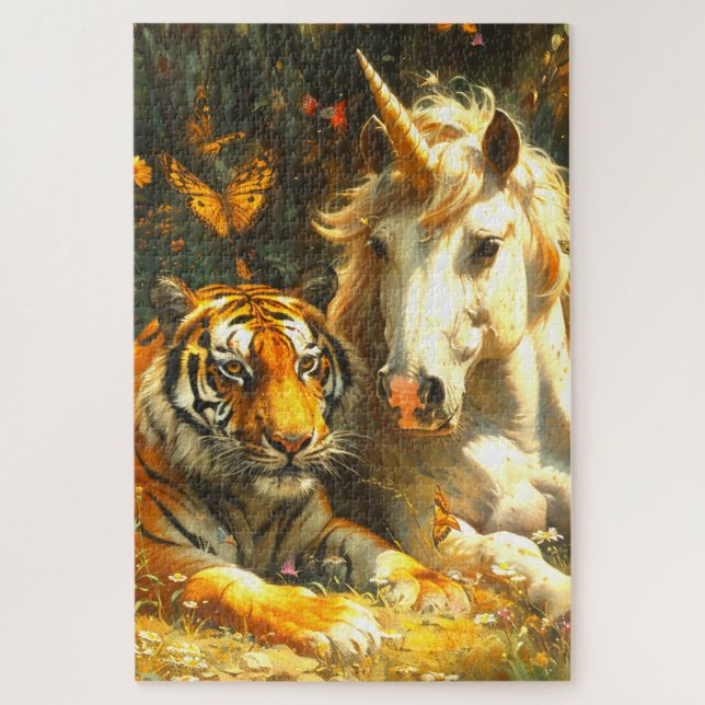 Puzzle Unicornio y tigre (Vertical)
