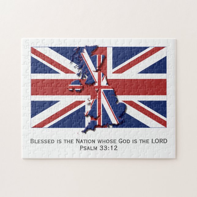 Puzzle UNION JACK | Nación Bendecida | BANDERA BRITÁNICA  (Horizontal)