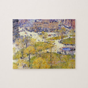 Puzzle Union Square en primavera de Frederick Childe Hass