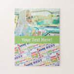 Puzzle Unique And Special 90th Birthday Party Gifts<br><div class="desc">Typography themed 90th birthday party decor and gifts. Text includes fierce and fab at 90. fabulous at 90, amazing 90th birthday party, extra special 90th birthday, happy 90th birthday, rocking 90th birthday, looking good at 90, and amazing 90th birthday. Bright colorful text in yellow, pink, purple, blue, green and red....</div>