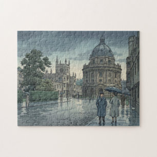 Puzzle Universidad de Oxford bajo la lluvia
