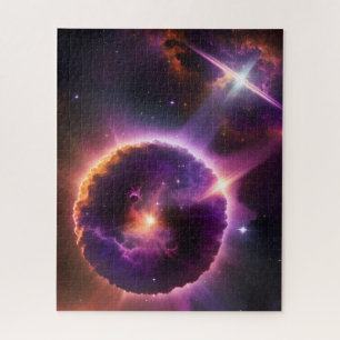 Puzzle Universo de púrpura cósmico ficticio