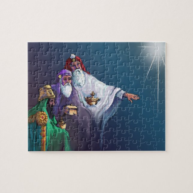 Puzzle UNOS DE LOS REYES MAGOS TRES WISEMEN y ESTRELLAS (Horizontal)