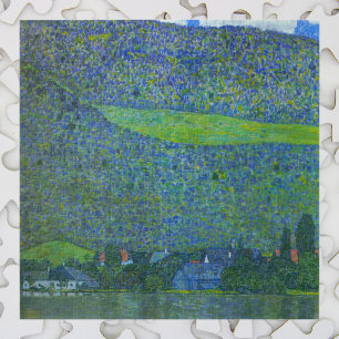 Puzzle Unterach en el Attersee por Klimt, Arte Nouveau vi