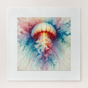 Puzzle Upside Down Jellyfish 050824AREF123 - Watercolor