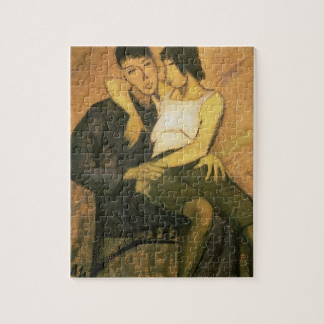 Puzzle Urbanite Couple, 1920 (aceite en lona) (Vertical)