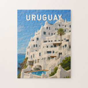 Puzzle Uruguay Casapueblo Ilustración Arte de Viaje Vinta