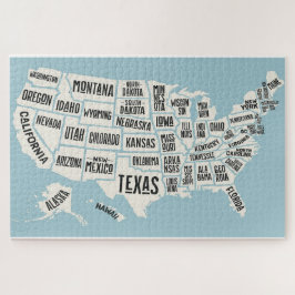 Puzzle US Map with State Names