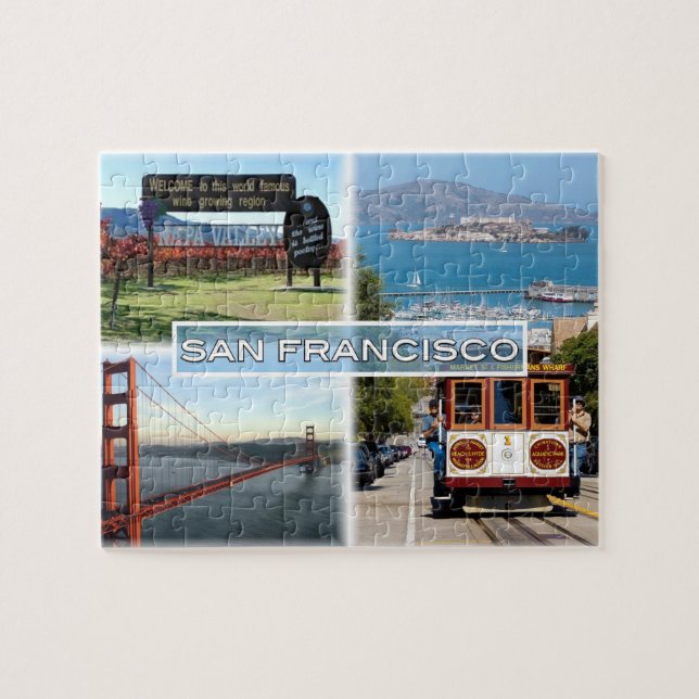 Puzzle US San Francisco - Puente Golden Gate en el Valle  (Horizontal)