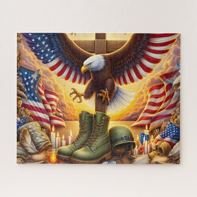 Puzzle USA Military Boots (Horizontal)