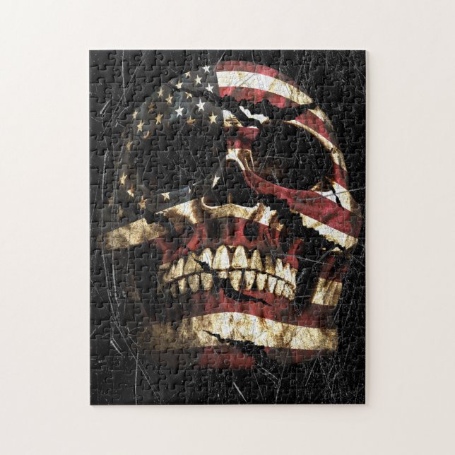 Puzzle USA Skull Patriot (Vertical)