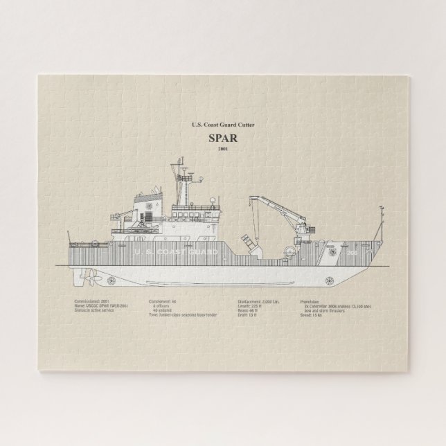 Puzzle USCG Cutter Spar wlb-206 - SBD (Horizontal)