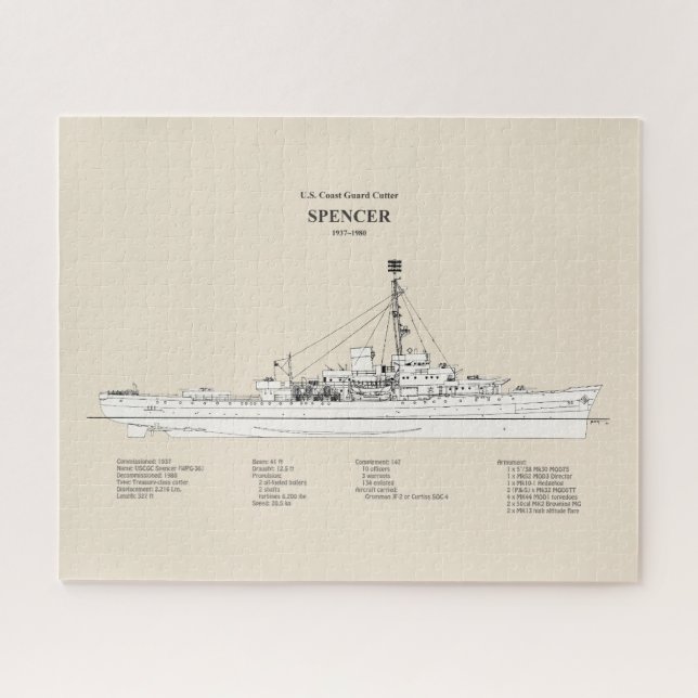 Puzzle USCG Cutter Spencer wpg-36 - SBD (Horizontal)