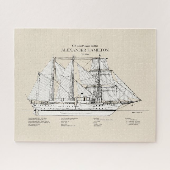 Puzzle USCGC Alexander Hamilton wix-272 - SBD (Horizontal)