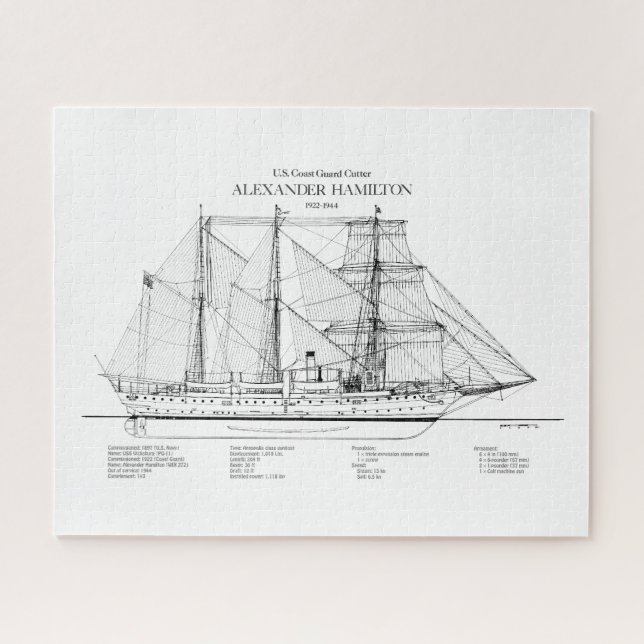 Puzzle USCGC Alexander Hamilton wix-272 - SBD (Horizontal)