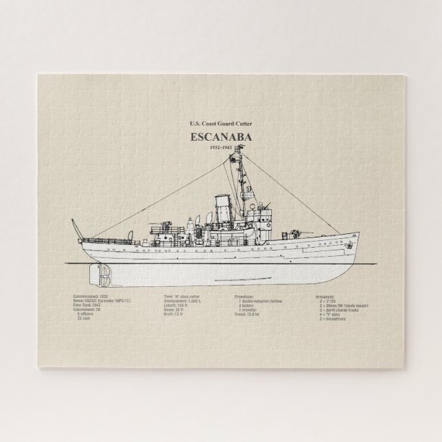 Puzzle USCGC Escanaba wpc-77 - SBD (Horizontal)