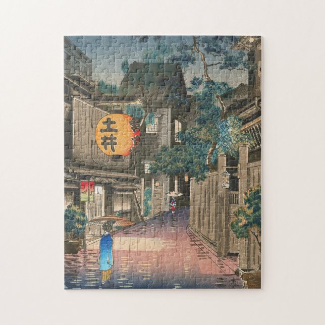 Puzzle Ushigome Kagurazaka Tsuchiya Koitsu shin hanga art (Vertical)