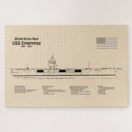 Puzzle USS Enterprise - Planes de Blueprint para buques S