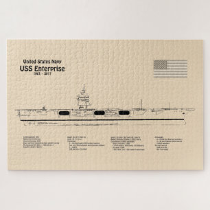 Puzzle USS Enterprise - Planes de Blueprint para buques S