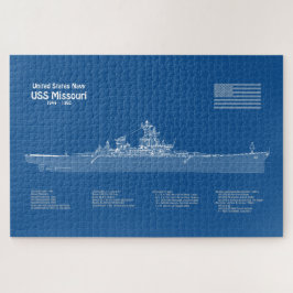 Puzzle USS Missouri - Planes de trazado de buques ABD