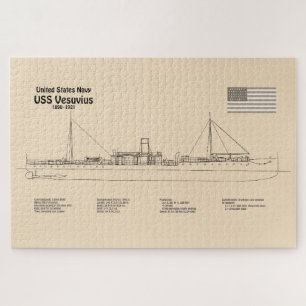 Puzzle USS Vesuvius - Planes de trazado de buques SD