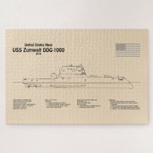 Puzzle USS Zumwalt - Planes de trazado de buques SD