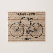 Usted más la bicicleta iguala beige de madera