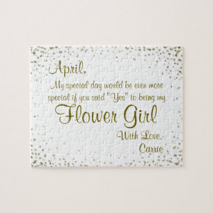 Puzzle ¿Usted será mi Flowergirl?
