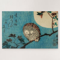 Utagawa Hiroshige - Horned Owl on Maple Branch