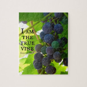 Puzzle Uvas púrpuras foto evangelio de John Bible Verse