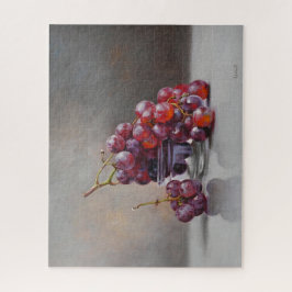 Puzzle Uvas Rojas Bodegón - de Pintura al Óleo Original